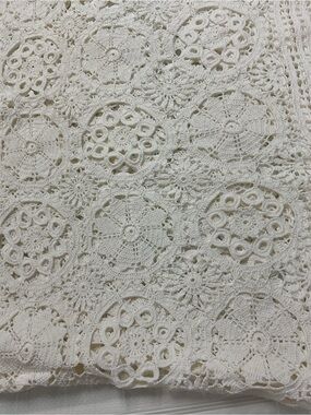 Handcrafted Crochet Bedspread or Table Cloth- Cream